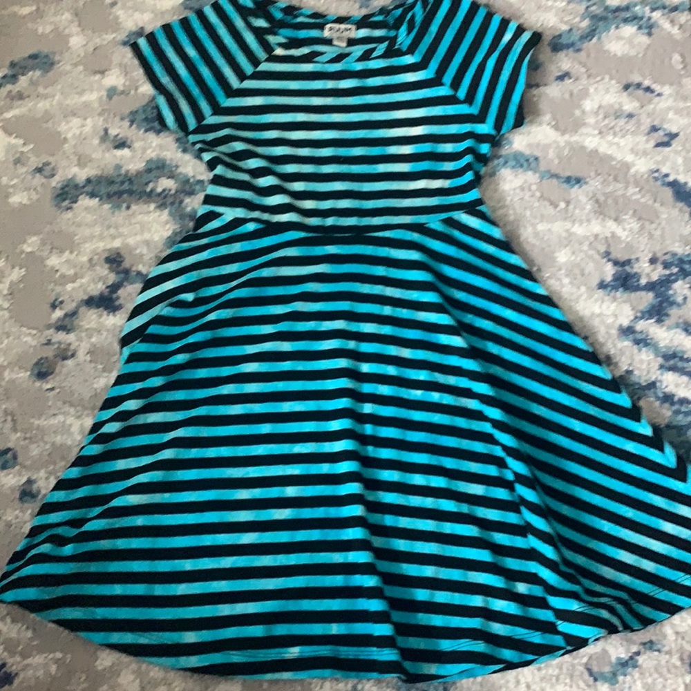 striped blue dress, size xs 5/6